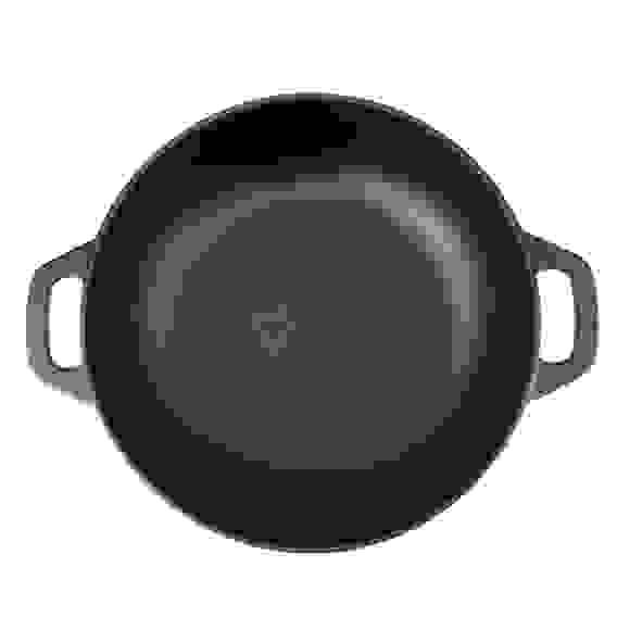 Вок чугун, d30х8,5см, стеклянная крышка, индукция VETTA
