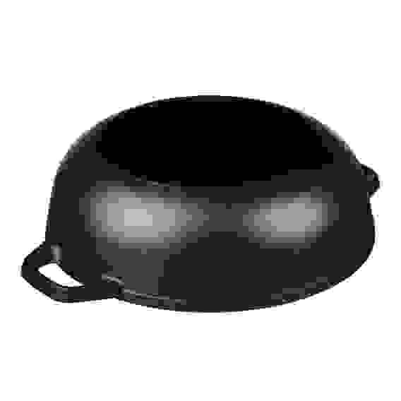 Вок чугун, d30х8,5см, стеклянная крышка, индукция VETTA