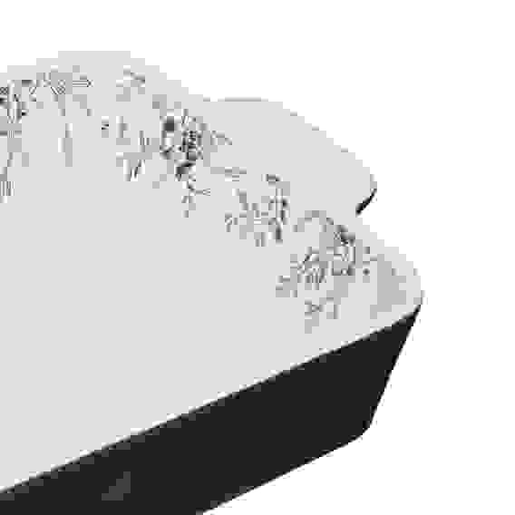 Форма для запекания и сервировки прямоугольная 28,2х19,5х5,8см, цветы, керамика, тм MILLIMI