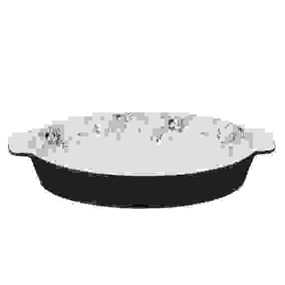 Форма для запекания и сервировки овальная 31х20,5х5см, цветы, керамика, тм MILLIMI