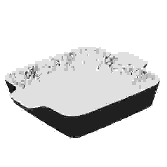 Форма для запекания и сервировки квадратная 26х21х5см, цветы, керамика, тм MILLIMI