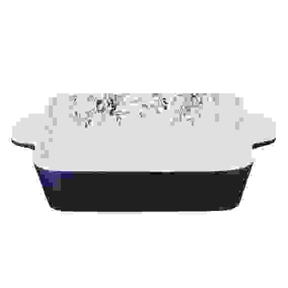 Форма для запекания и сервировки квадратная 26х21х5см, цветы, керамика, тм MILLIMI