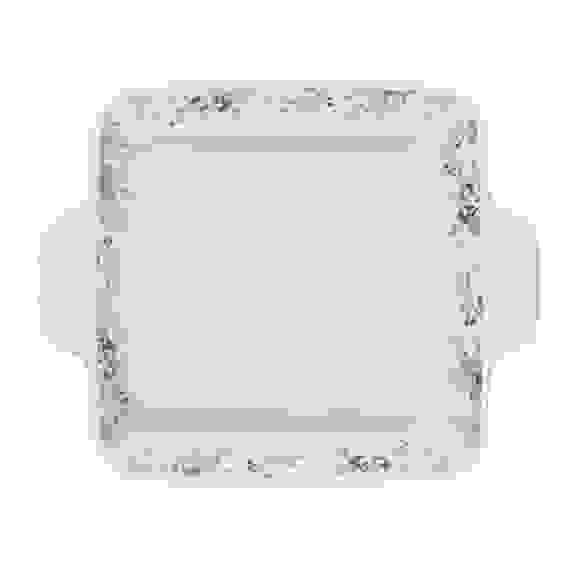 Форма для запекания и сервировки квадратная 26х21х5см, цветы, керамика, тм MILLIMI