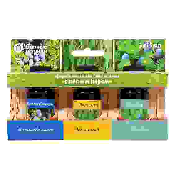 Набор эфирных масел &quot;С легким паром&quot; (пихта, можжевельник, эвкалипт) 3 масла по 15 мл &quot;Банные штучк