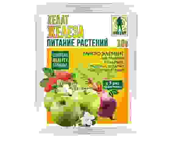 Удобрение Хелат железа 10гр. (защита от пожелтения, увеличение урожайности) пакет Грин Бэлт 04-507