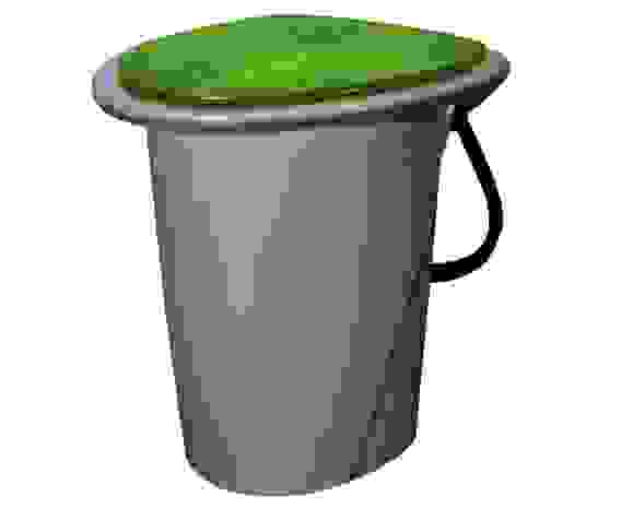 Ведро-туалет со съемной крышкой 17л, Smart Solution, серый ING30001FСР InGreen