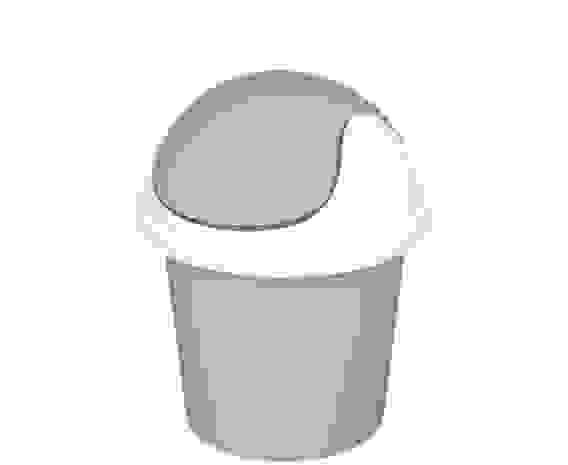 Контейнер для мусора 7л,h=33см,d=26,7см, крышка маятник,Rambai бежевый,221303527/01/Homver