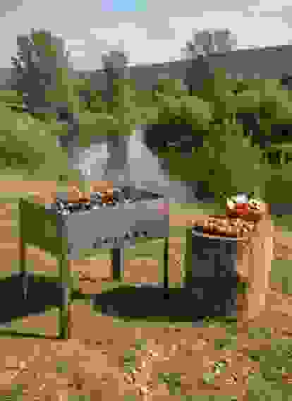 Мангал 300х250х250 мм, сборный, без шампуров, в пленке