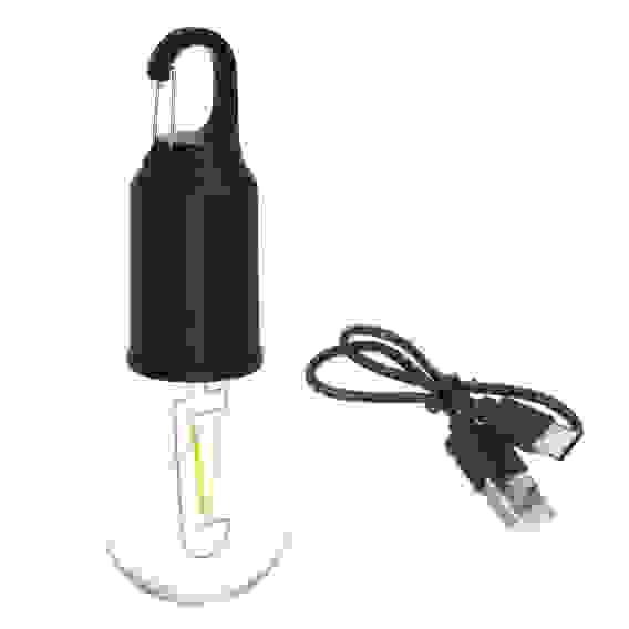 Светильник с прозрачной колбой,вольфрамовая,3 режима,600 мАч,170х60 мм, карабин,Туре-С тм РОКОТ