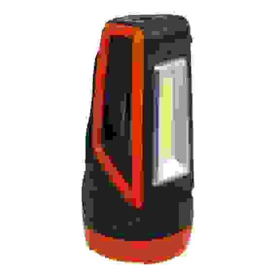 Фонарь прожектор, LED + COB, 6 режимов, 2400мАч, USB кабель, 9х9х20см, пластик тм ЕРМАК