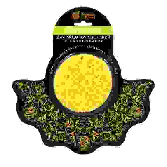 Спонж для лица, с водорослями, очищающий, d=90х15 мм "Банные штучки" / 30