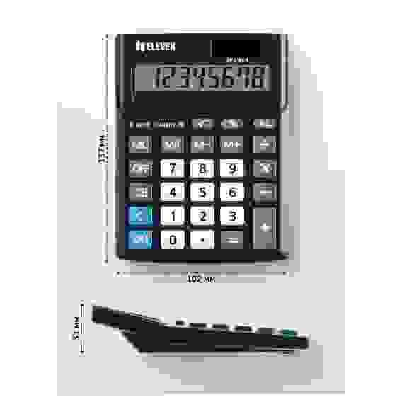 Калькулятор настольный Eleven Business Line CMB801-BK, 8 разрядов, двойное питание, 102*137*31мм, че