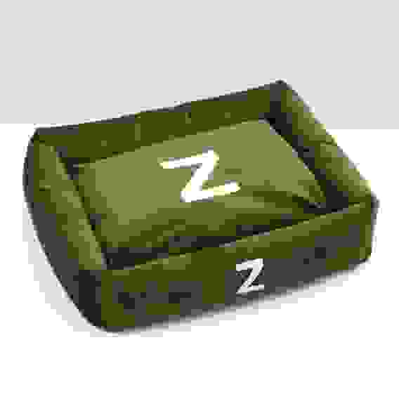 Лежанка Z, 53×44×11 см, мебельная ткань, зелёная