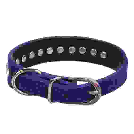 Ошейник «Бархат и стразы», 31×1.3/2 см, ОШ 22-28 см, синий
