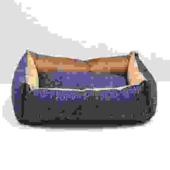 Лежанка под замшу с двусторонней подушкой, 45 х 35 х 11 см, мебельная ткань, микс цветов 5052901