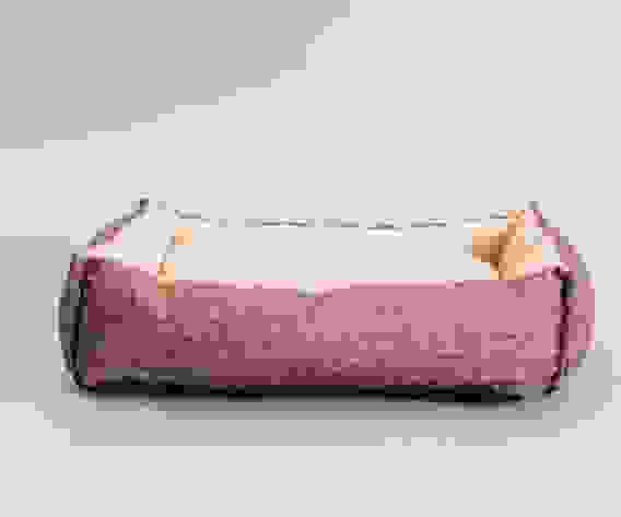 Лежанка, 54×42×11 см, с двусторонней подушкой, под замшу, мебельная ткань, цвет МИКС