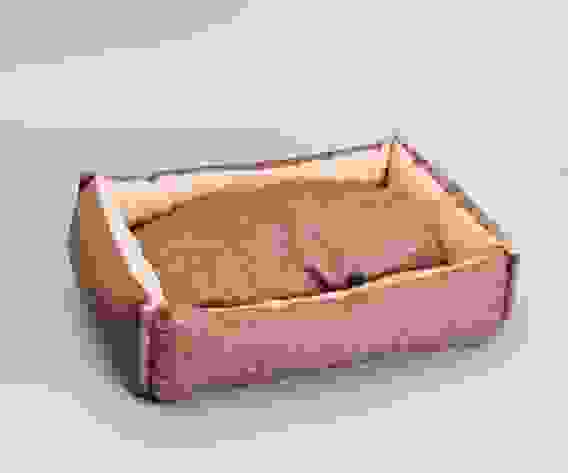 Лежанка, 54×42×11 см, с двусторонней подушкой, под замшу, мебельная ткань, цвет МИКС