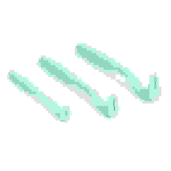 Набор выкручивателей для клещей, 3 размера, пластик, голубой