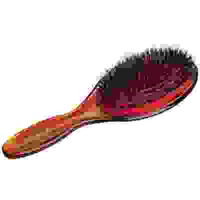 Расческа пластиковая, массаж 23,5см, "овал", с пластиков зубчиками и натуральной щетиной