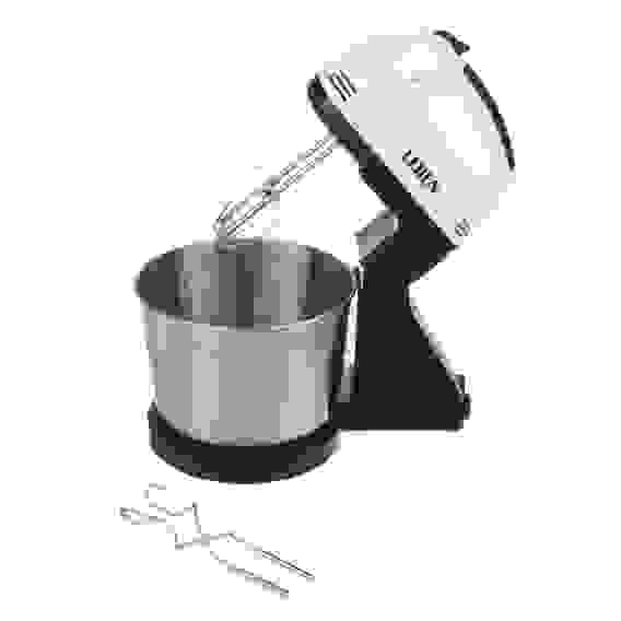 Миксер кухонный 350Вт, 7 скоростей, 4 насадки, металлическая чаша 2л LEBEN