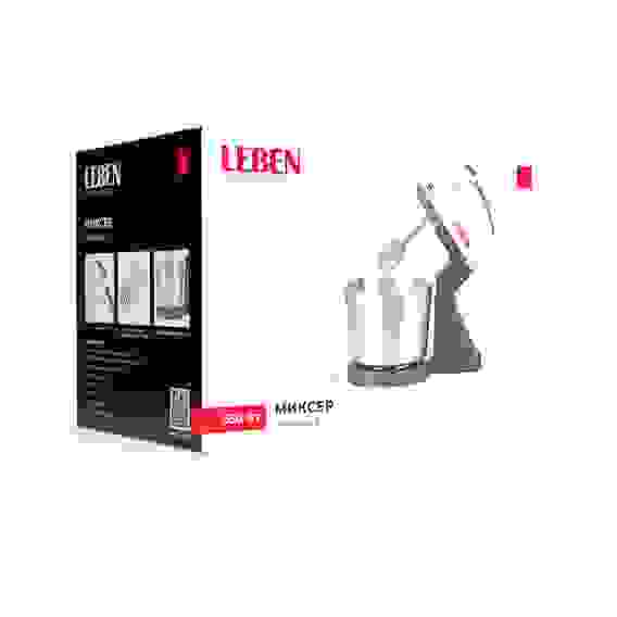 Миксер кухонный 350Вт, 7 скоростей, 4 насадки, металлическая чаша 2л LEBEN