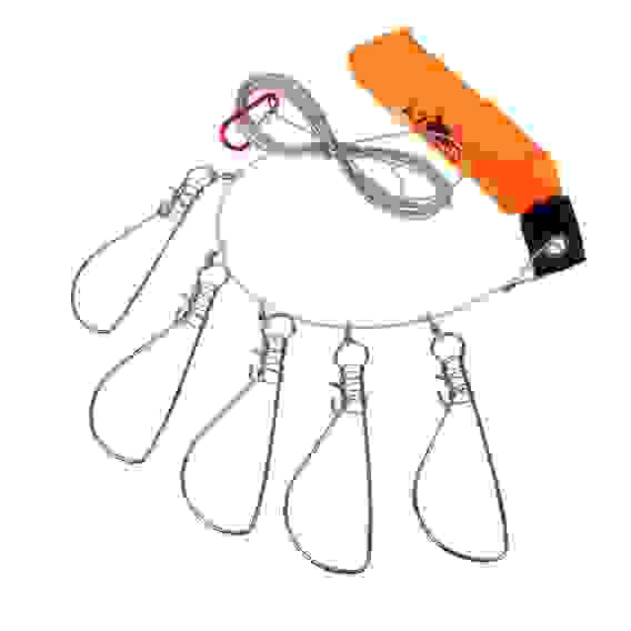 Кукан, 3,5м, 5 карабинов, поплавок, трос металл, ПВХ сумка тм AZOR FISHING