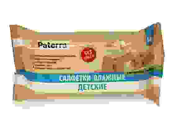Салфетки влажные ДЕТСКИЕ, PATERRA, с экстрактом алое вера, 64 шт. в упаковке, 64 шт. в упаковке, раз