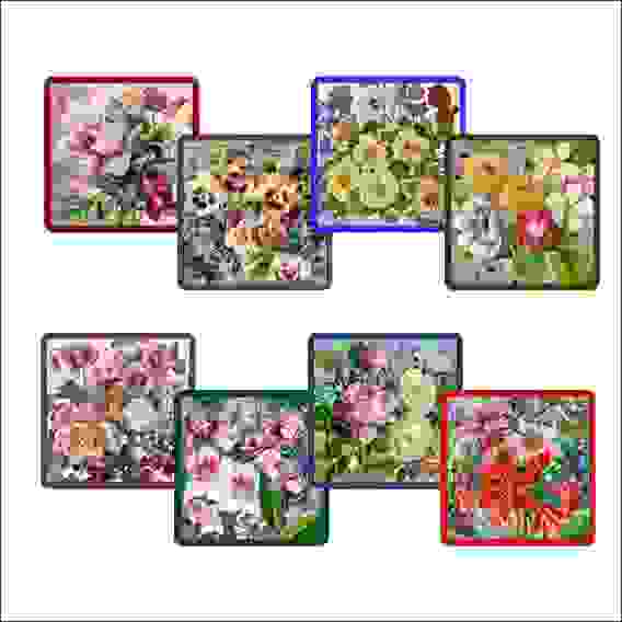 Прихватка &quot;Купеческие Цветы&quot; 17*17см 8 диз L22-102