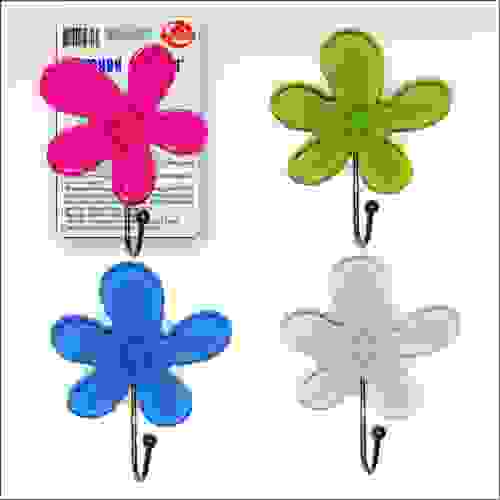 Крючок &quot;Цветок&quot; (на присоске) 4 цв TL27-63