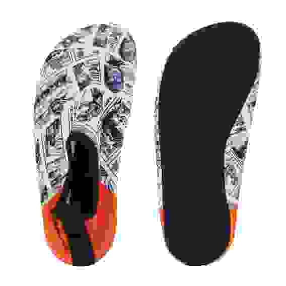 Аквашузы, полиэстер, EVA, TPR тм РЫЖИЙ (размер 42-43)