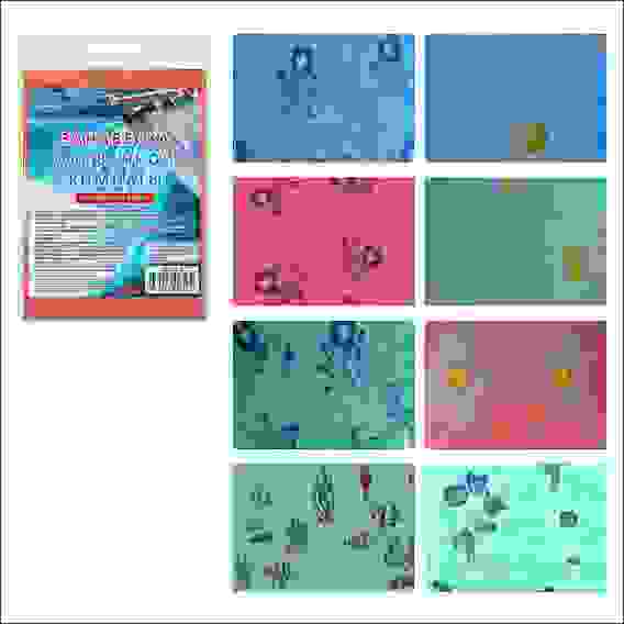 Занавеска для ван. комнаты 180*180см 8 диз. (полимерн., Россия) АС34-51