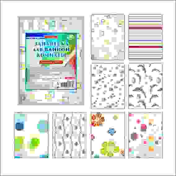 Занавеска для ванной комнаты винил 6диз 180*180 см BD34-52