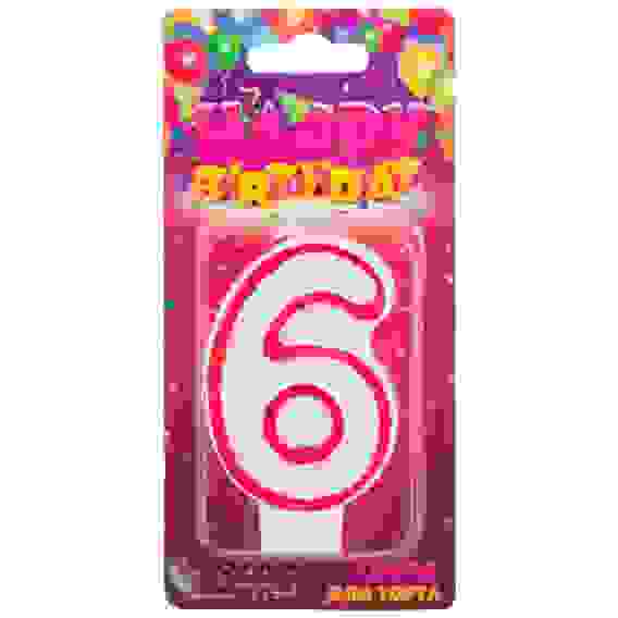 Свеча для торта цифра 6