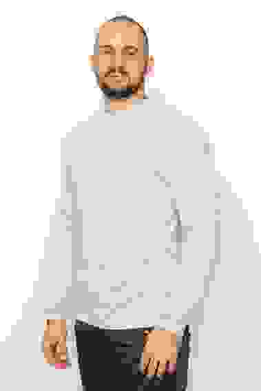 Толстовка на манжете и резинке футер, цв.меланж (4XL)