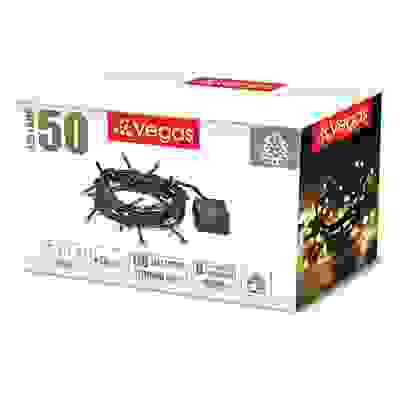 Электрогирлянда &quot;Нить&quot; 50 теплых LED ламп, 8 режимов, зеленый провод, 5 м,