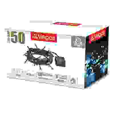 Электрогирлянда &quot;Нить&quot; 50 холодных LED ламп, 8 режимов, зеленый провод, 5 м,