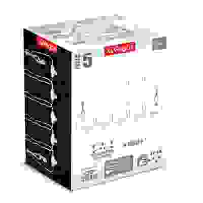 Удлинитель для гирлянд с 5 гнездами, 15 м /20/4 VEGAS 24V