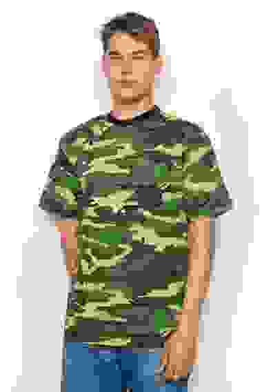 Футболка кулирка КМФ ,флора зеленая (XXXXL)