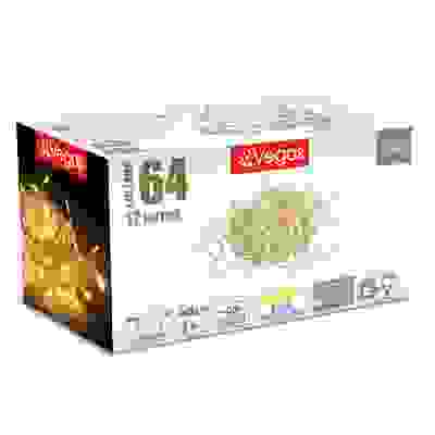 Электрогирлянда-конструктор &quot;Бахрома&quot; 64 желтых LED ламп, 12 нитей прозрачный провод