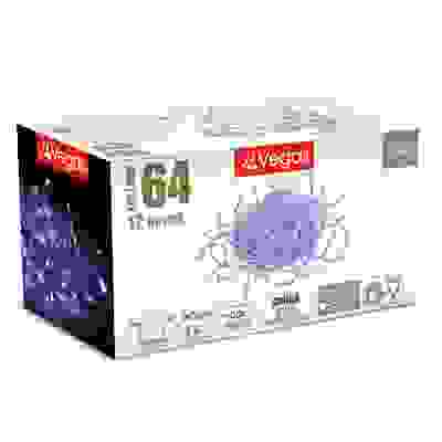 Электрогирлянда-конструктор &quot;Бахрома&quot; 64 синих LED ламп, 12 нитей, прозрачный провод,