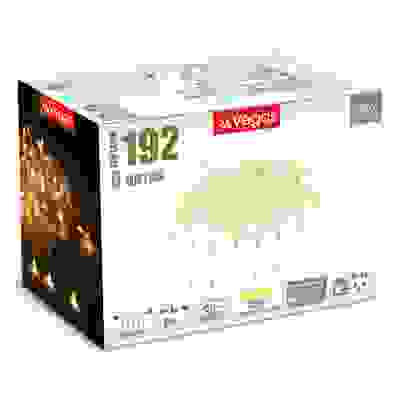 Электрогирлянда-конструктор &quot;Занавес&quot; 192 желтых LED ламп, 6 нитей, прозрачный провод,