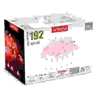 Электрогирлянда-конструктор &quot;Занавес&quot; 192 красных LED ламп, 6 нитей, прозрачный провод