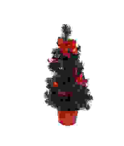 Ель с декором 30см. (LQ-312A02-13 красный)