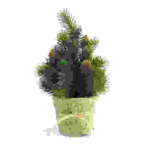 Ель декоративная с шишками в горшке, 30 см.Кол.веток 41 шт. (MBP(X)-060)