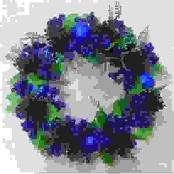 Венок рожд. Ягодный d28см. SY15QJHW (037 син., SY15QJHW-036)