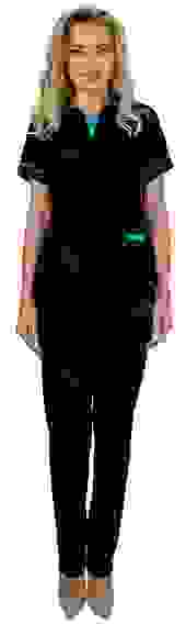 Костюм женский №455 DoctorBig черный/бирюзовый (48-50/170-176)