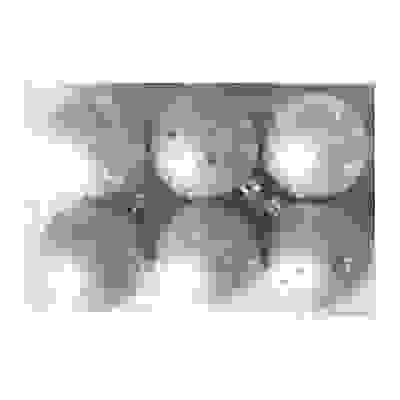 Набор елочных шаров Бисер 6шт. d6см. (серебро , SY16QJHB-181)