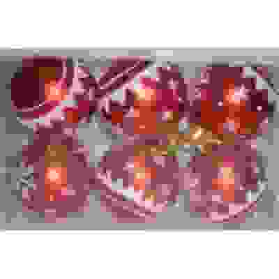 Набор елочных шаров Снегопад 6шт. d6см. красный (SY16QJHB-439)