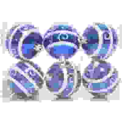 Наб. ел. шаров Сер. вихрь 6шт. d6см. SY15QJH-068 син.