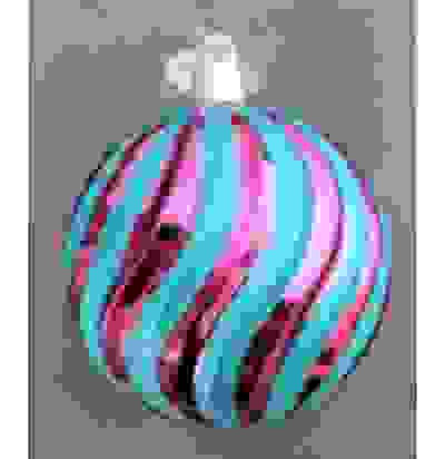 Елочное украшение Шар рельефн.15см. BS19 (фиол.(97))